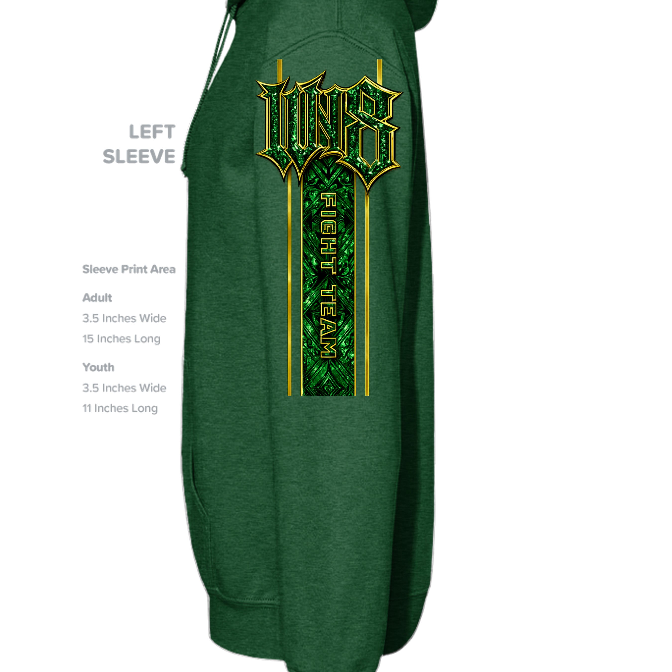 Kelly Green Heather - SS4500 - SLEEVE_LEFT