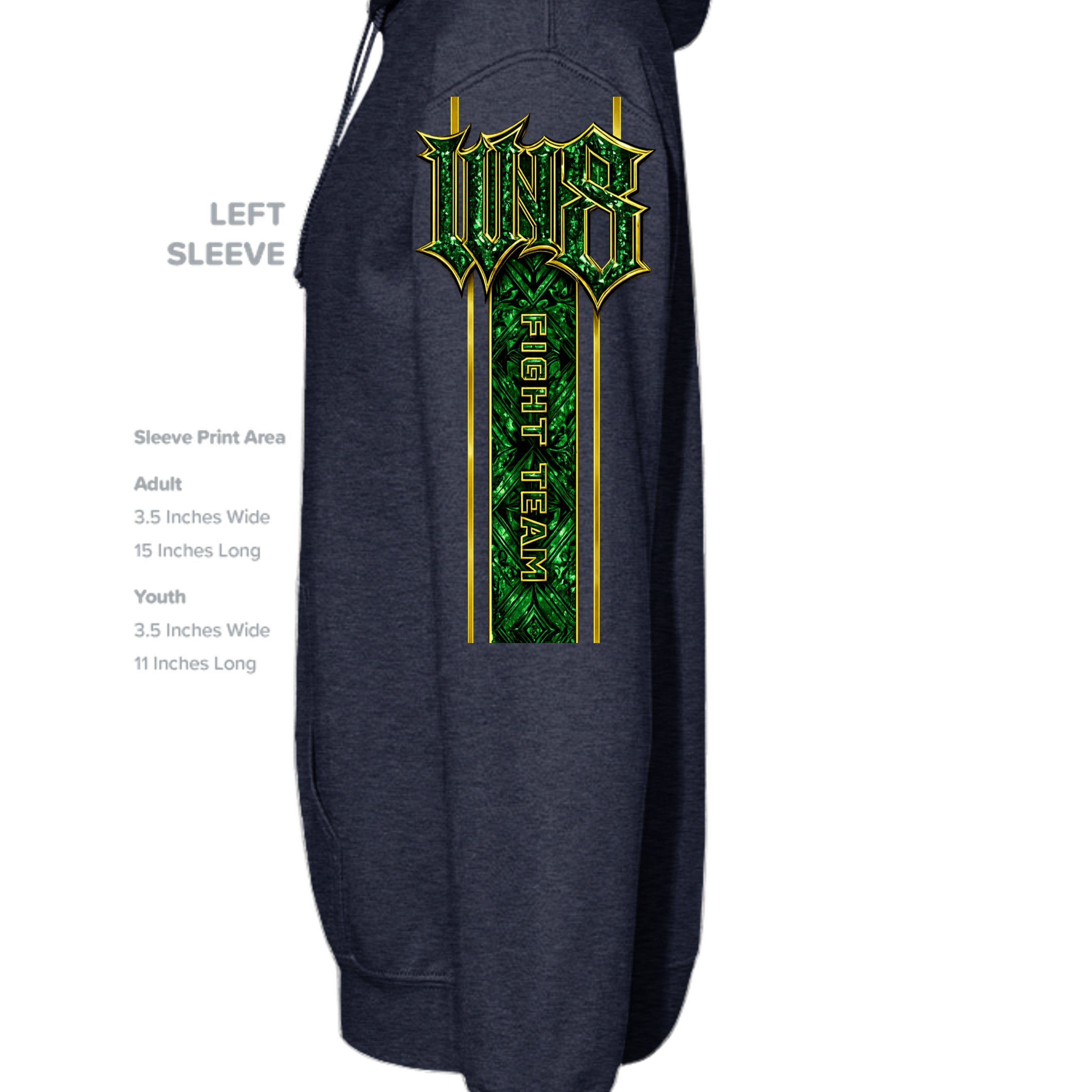 Classic Navy Heather - SS4500 - SLEEVE_LEFT